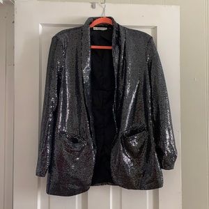 Sequins black / grey blazer, never worn.
